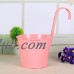 Mr. Garden 6 Inch Flower Pots Garden Pots Balcony Hanging Planter Iron Bucket Holders, 3pack, Pink   